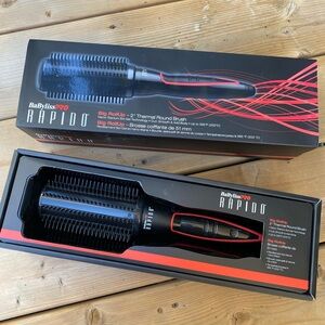 BaBylissPRO Rapido Black and Red Thermal Round Brush